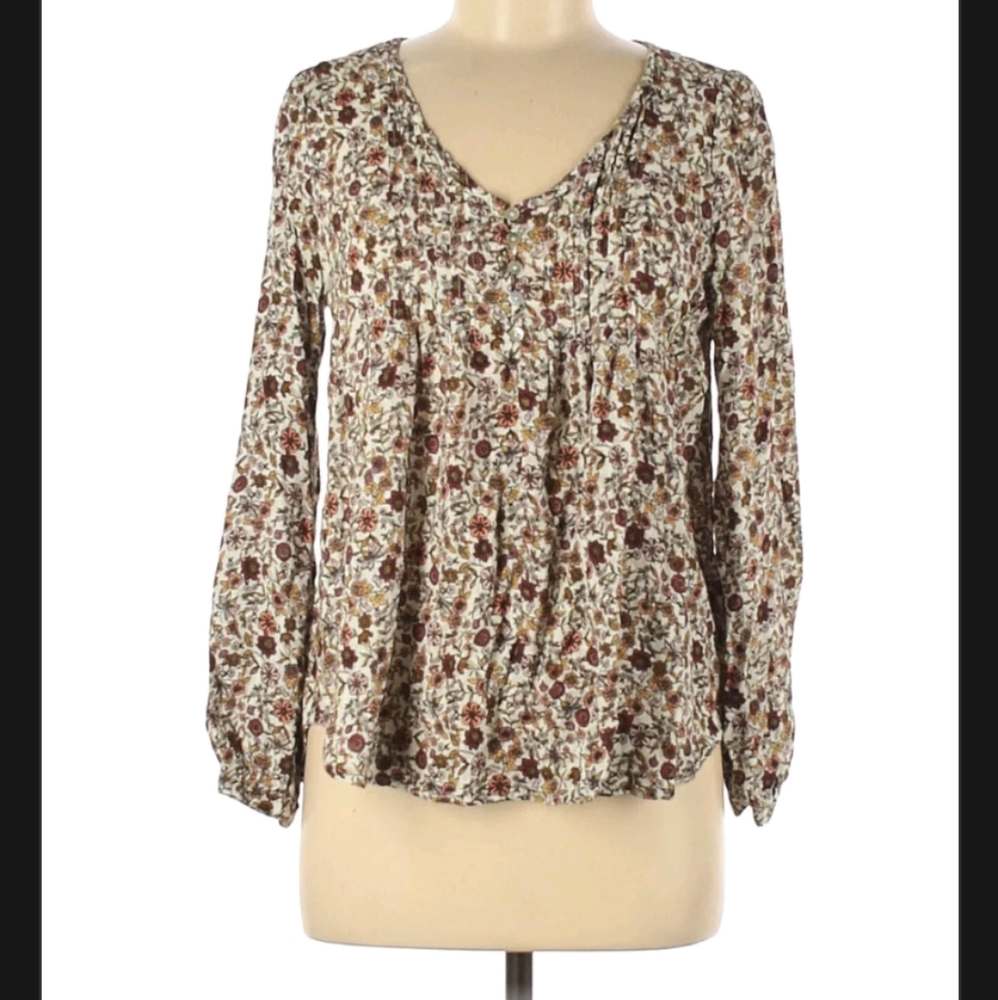 Jane and Delancey XL Floral Print Half Sleeve Blouse